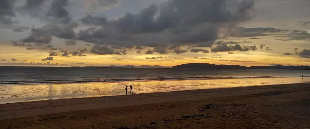 ao nang beach at sunset